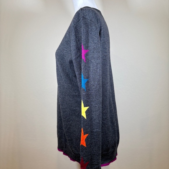 WYSE London 100% Cashmere Gray Sweater Size Medium - Picture 2 of 7